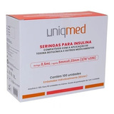 Seringas Insulina Botox 0,5ml C/agulha Fixa 5mmx0,23mm 32g  