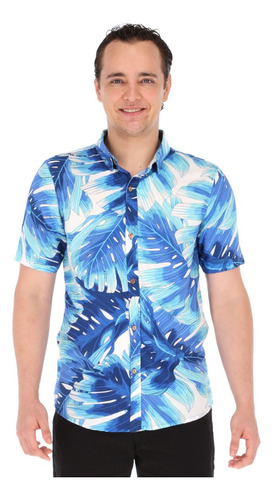 Camisas Hawaianas Hombre Slim Fit Manga Corta Casual
