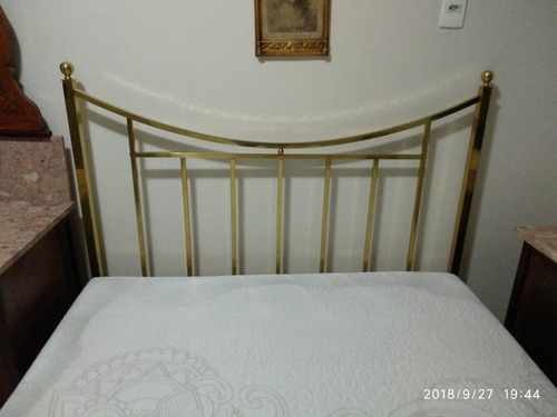 Cama De Casal Em Latão Antiga 