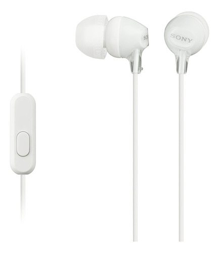 Auriculares Con Cable Sony Mdrex15ap Con Microfono Blanco