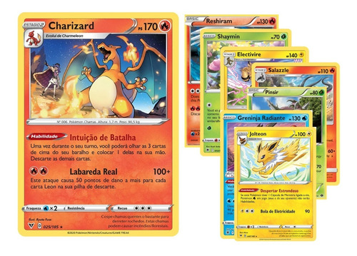 Kit Lote 50 Cartas Pokémon Raras Original Copag Português