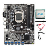 Placa Base Minera B75 Btc Con Cable+ Cpu G540 Lga1155 12x