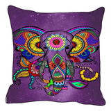 Cojines Decorativos Mandalas Elefante Colores 40cm 