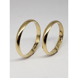 Par  Alianzas Oro 18k 2 Grs Casamiento Compromiso Grabadas