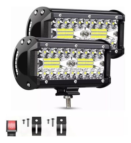 120w Faros Led Para Jeep/suv De 13200lm,1par,con Interruptor