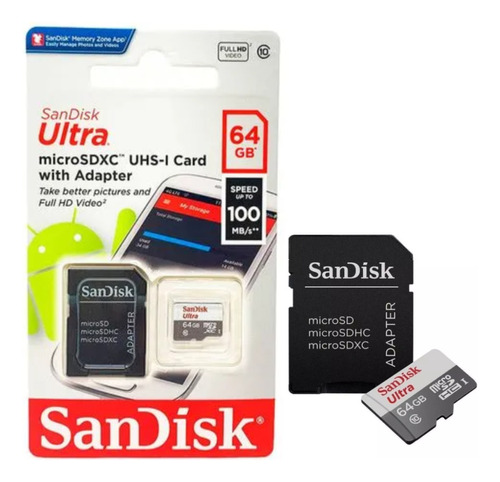Cartão Memoria.sd Sandisk 64gb Ultra Microsdxc Nf Original 