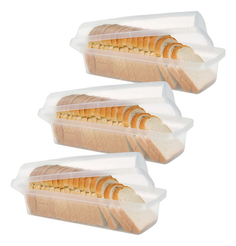 Pote Porta Pão Plastico Sanremo Guarda Pão Bpa Free - 3 Unid