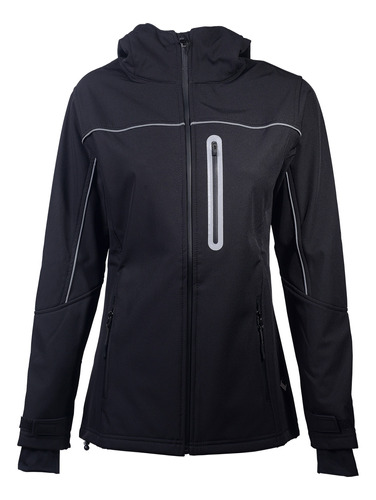 Campera Softshell Dama Negra Termica Impermeable Nieve Mujer