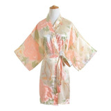 Mujer Albornoz Floral Japonés Kimono Pijama