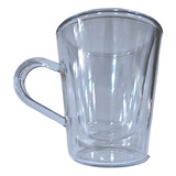 Taza Café Machiatto Poliestireno Cristal 100cc Doble Capa X4