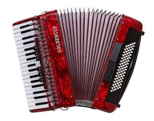 Acordeon Rojo + Estuche 80 Bajos 7+2 Reg Golden Cup Cuota