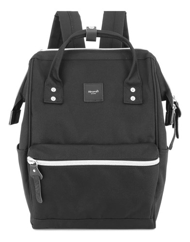 Mochila Himawari Tipo Urbana Legitima Color Negro Cierre Plata