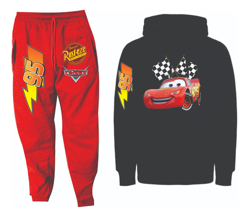 Conjuntos Sudadera +buzo Rayo Mcqueen Cars Niños Adultos I