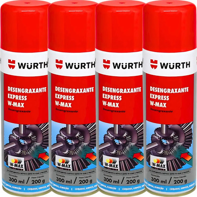 4 Desengraxante Express 500ml Wurth  Limpa Motor Óleo Rodas | Parcelamento sem juros