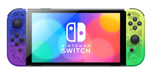 Nintendo Switch Oled 64gb Splatoon 3 Edition Color  Degradado Azul Y Degradado Amarillo Y Negro
