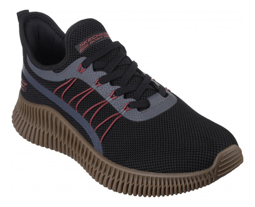 Zapatilla Hombre Bobs Geo Negro Skechers