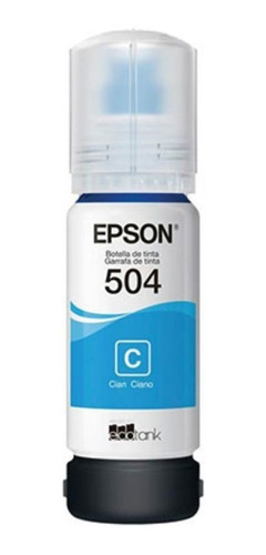 Botella Tinta Original Epson T504 Cyan