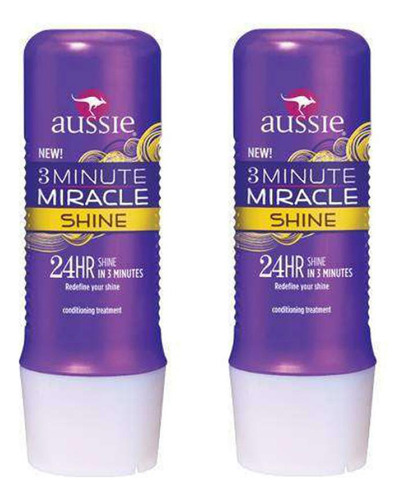 Kit Com 2 Mascara Aussie Miracle 3 Minutos Shine 236ml