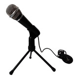 Microfono Dinamico Alambrico Pc Jack 3.5mm Tripode Portatil
