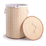 Cesto Canasto Organizador Plegable Bambú Tapa 35 X 60 Alto