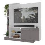 Estante Home C/suporte P/ Tv Até 55'' Denver Fg3069 Bco/fumê Multimóveis