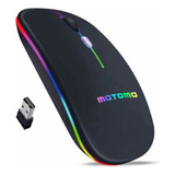 Mouse Inalámbrico 2.4g/bluetooth Motomo Plano Luz Rgb Mb-100