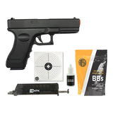 Pistola Airsoft Full Metal 6mm + 1000 Bbs + Kit Acessórios