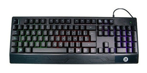 Teclado Gamer Pc Español Compatible Tk-t300 Luces Rgb X5 Uni