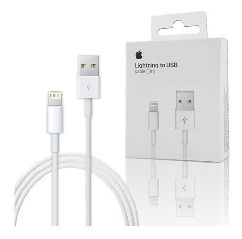 Cabo Lightning Apple Usb 1m - Lacrado Na Caixa C/ Garantia