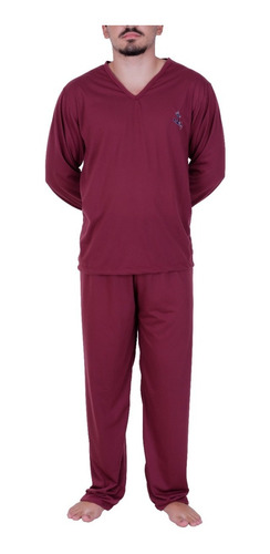 Kit 3 Pijamas Masculino Longo Básico Inverno Linha Noite