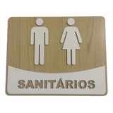 Placa Sinalização Banheiro Sanitários Decoração 30x20