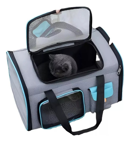 Maleta Transportadora De Gato Avion Mochila Mascotas Gatos