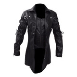 Chamarra K De Cuero Vintage Para Hombre, Motociclista, Con C