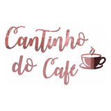 Espelho Decorativo Cantinho Do Café Com Xícara Acrílico Rosê