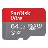 Cartão De Memória Sandisk Ultra 64gb Micro Sdxc  - Uhs-i