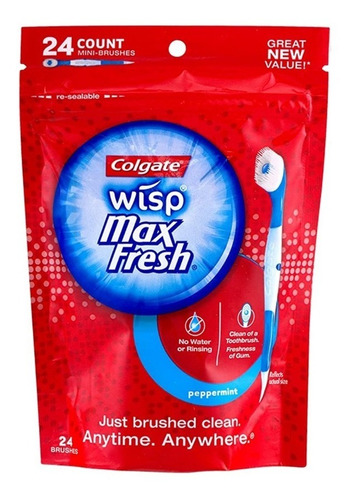 Colgate Mini Cepillo Wisp Maxfresh Menta 24 Pzas