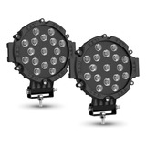 Faro Proyector Redondo 51w 3700lm 17led 4x4 Off Road Par 