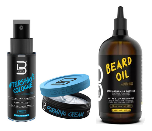 Combo Barberia After Shave + Aceite Para Barba + Cera Level3