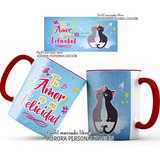 Mug  Oreja Interior Rojo Amor San Valentin Regalo Pareja 01