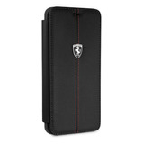 Carcasa Book Ferrari Galaxy S9+ Cuero Genuino Negro 