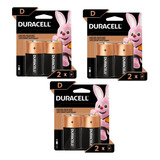 Duracell D2 Pilas Grande - Pack X 6 Unidades