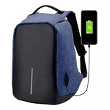 Mochila Antirrobo Impermeable Notebook Usb Anticorte