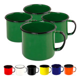 4 Caneca Esmaltada Agata 370ml Ewel Original Indução N8 Café