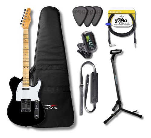 Guitarra Tagima Tw Series  Tw-55 Bk Preta  + Kit
