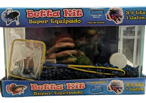 Pecera Para Betta Equipada Con Accesorios 3.8 Lts Betta Kit