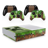 Skin Adesivo Protetor X Box One S E Controles Minecraft B2