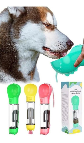 Botella Dispensadora De Agua Portátil Para Mascotas 500ml