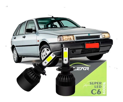  Super Led Branca Farol Alto E Baixo Fiat Tipo 1993 A 1997