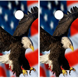 Cornhole Board Wrap C210 American Flag Eagle