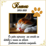 Placa Identificação Pet Cemitério Cachorros E Gatos Azulejo